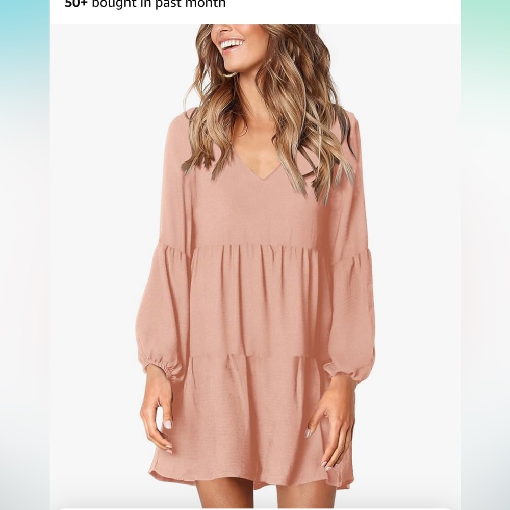 EUC Amoretu long sleeved tiered swing dress